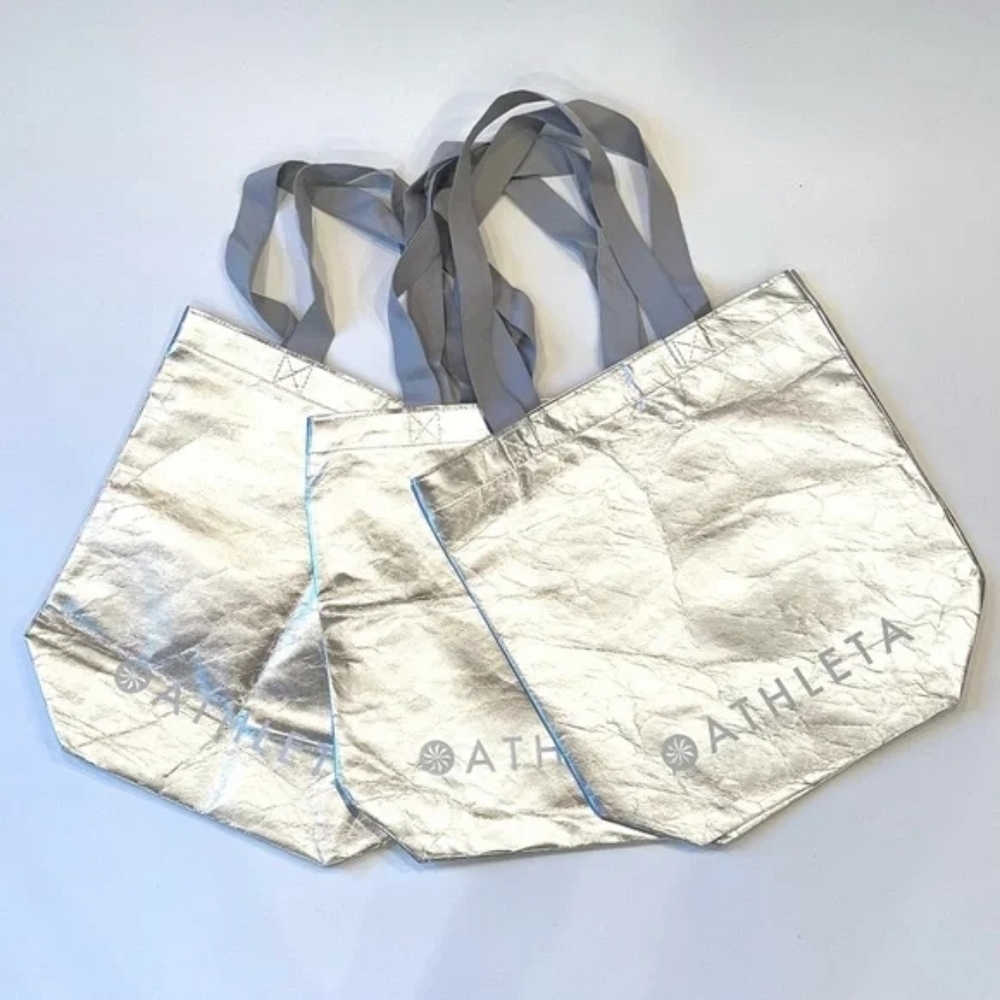 Athleta Silver Shimmer Totes (2 Totes)